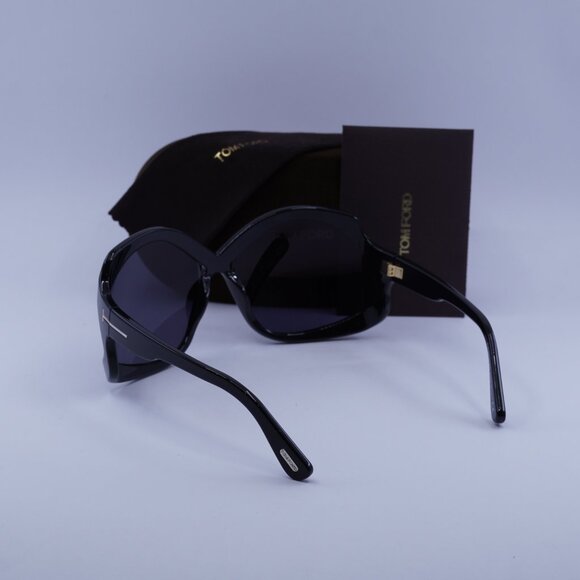 Tom Ford Cheyenne FT0903 01A Geometric Sunglasses - Shiny Black/Smoke - Picture 6 of 10